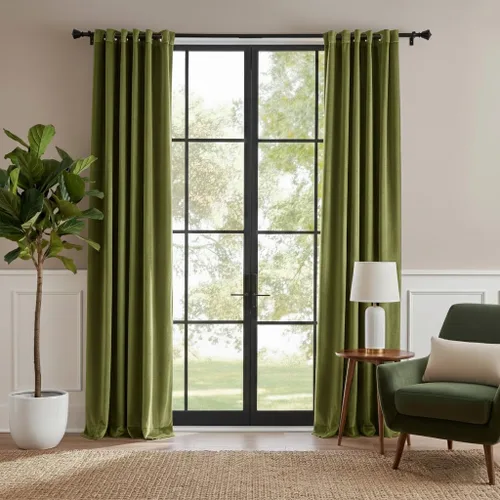 Miniatura 41 de RYB HOME Cortinas de terciopelo beige camello 84 pulgadas, cortinas gruesas de terciopelo para oscurecer la habitación para decoración de granja