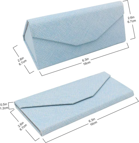 Miniatura 156 de Real Sic Funda para lentes de sol para hombres y mujeres, soporte magnético plegable para lentes de sol, inspirado en el color sólido
