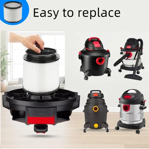 Miniatura 8 de 90304 Filtro de repuesto para aspiradoras Shop Vac 90304, 90350, 90333, 90585, de 5 galones y superiores (2 filtros de repuesto+2 tapas)