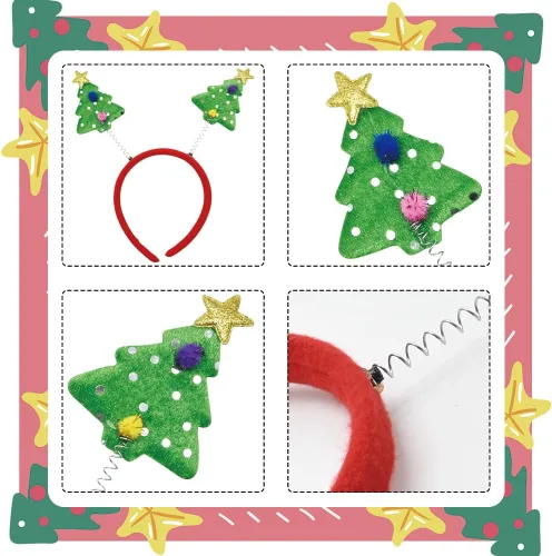 Miniatura 4 de Juego de 12 diademas de Navidad y marcos de gafas, lindas diademas de Navidad, accesorios para mujeres y hombres, regalos de fiesta de Navidad
