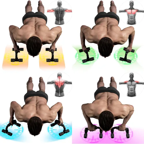 Miniatura 2 de READAEER Barras de Flexiones para Gimnasio, Equipo de Ejercicio, Fitness, 1 Par de Mangos de Flexiones con Agarre de Espuma Acolchada y Estructura