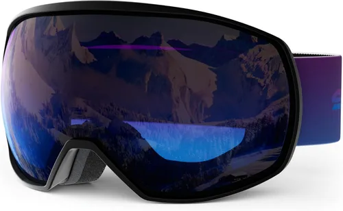 Miniatura 13 de Gafas de esquí para hombres y mujeres con protección UV, lente doble antivaho