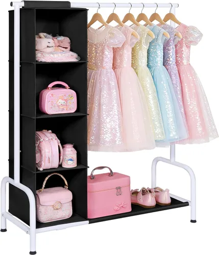 Miniatura 10 de Univivi Perchero para Ropa de Niños con Organizador Colgante, Almacenamiento de Vestidor Infantil para Colgar Ropa, Armario Guardarropa para Niños