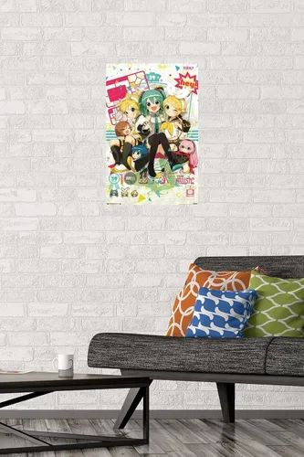 Miniatura 2 de Hatsune Miku - Póster de pared Hey de 22.4 pulgadas de largo x 14.7 pulgadas de ancho, versión premium sin marco