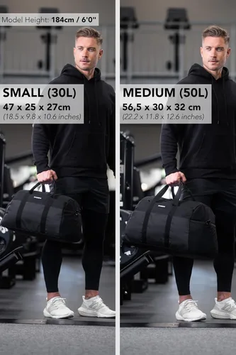 Miniatura 4 de Fitgriff Bolsa de gimnasio V2 para hombres y mujeres con compartimento para zapatos y artículos húmedos, bolsa de lona para viajes, deportes