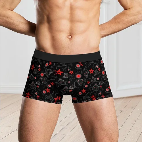 Miniatura 6 de Baphomet Demon Pattern - Calzoncillos tipo bóxer para hombre, elásticos, suaves y cómodos