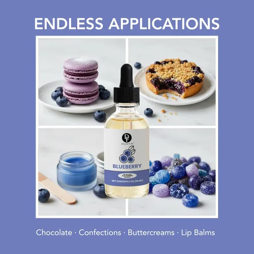 Miniatura 4 de Dolce Flav Extracto de Arándano – 2 Onzas Kosher Soluble en Aceite, Sin Azúcar, Saborizante Concentrado de Arándanos Maduros para Repostería