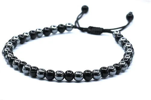 Miniatura 3 de Amazing Gemstone Hematite Black Obsidian Anklet - Anti Swellig Ankle Bracelet, Weight Loss Aid Ankle Bracelet for Men Women