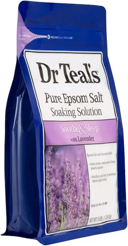 Miniatura 2 de Dr Teal's Epsom - Paquete combinado de baño de sal (6 libras en total), calma y duerme con lavanda y terapia de bienestar con romero y menta