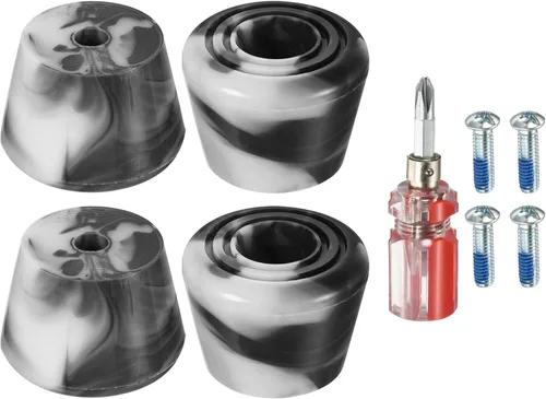 PATIKIL Topes de punta para patines con destornillador, 2 pares de tapones de freno de goma 82A para repuesto de accesorios de patinaje, mezcla de