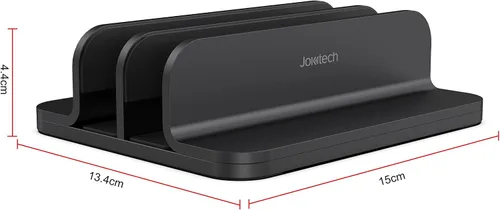Miniatura 4 de JOKItech Organizador vertical de aluminio doble para laptop, soporte resistente para computadora portátil compatible con Liquid Retina XDR Apple