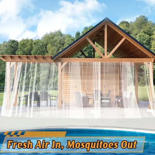 Miniatura 6 de ANPHSIN Mosquitera ultra fina de 65 x 10 pies para patio, pantalla de malla para jardín, porche, balcón, protege la piel y las plantas de insectos
