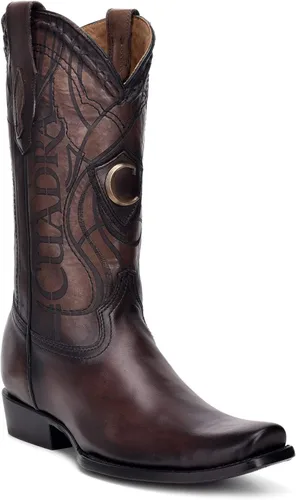Miniatura 2 de Cuadra Botas occidentales para hombre en cuero genuino marrón, Metálico, marrón