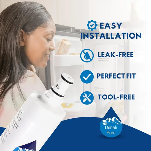 Miniatura 6 de Paquete de 3 filtros de agua de repuesto para refrigerador Maytag 8212652, compatible con cartucho de filtro de agua Maytag 8212652