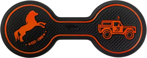Miniatura 8 de Portavasos para automóvil compatible con Ford Bronco Offroad 2021-2025, posavasos decorativos de silicona para automóvil, accesorios para automóvil