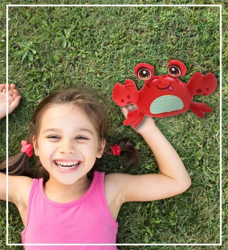 Miniatura 7 de DolliBu Juguete de peluche de cangrejo, para niños y adultos, juguete de peluche de cangrejo abrazable, lindos animales de peluche para niñas