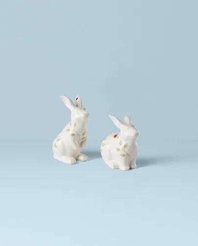 Miniatura 3 de Lenox 893456 Mariposa Prado Conejo Salero y Pimentero, Vajilla de Pascua