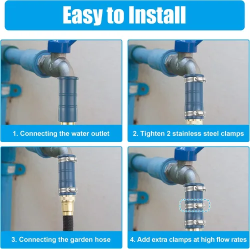 Miniatura 6 de 1 paquete de adaptador universal para manguera de grifo, accesorio de manguera de fregadero engrosado para grifo, conector de manguera de agua