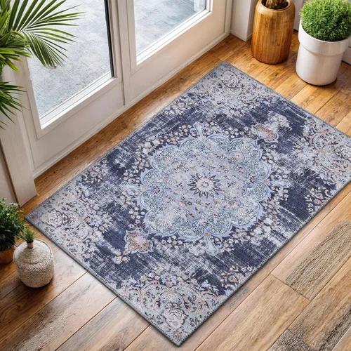 Miniatura 109 de CAMILSON Alfombras modernas de lujo para sala de estar, alfombra abstracta vintage de 4 x 6, suave, pelo medio, resistente a las manchas, fácil