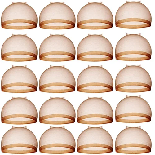 Miniatura 10 de FDBJulyy 10 gorras de peluca HD transparentes, gorra de nailon fina para mujer, adecuada para fiestas, bodas, graduaciones, cosplay, Halloween