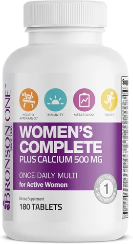 Miniatura 5 de Bronson ONE Daily Multivitamínico Completo Multimineral para Mujeres Una Vez al Día Multi para Mujeres Activas, 180 Tabletas
