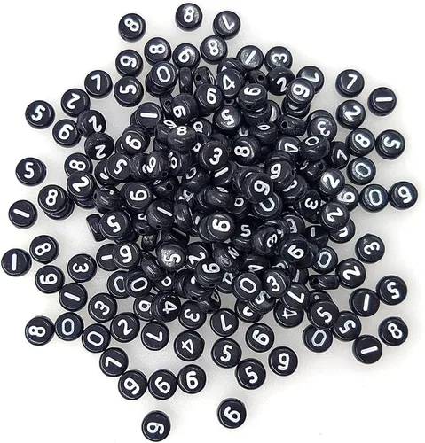 Miniatura 6 de 200 cuentas redondas doradas de letras del alfabeto acrílico de 0.157 x 0.276 pulgadas de la A a la Z, cuentas de plástico mixtas sueltas para hacer