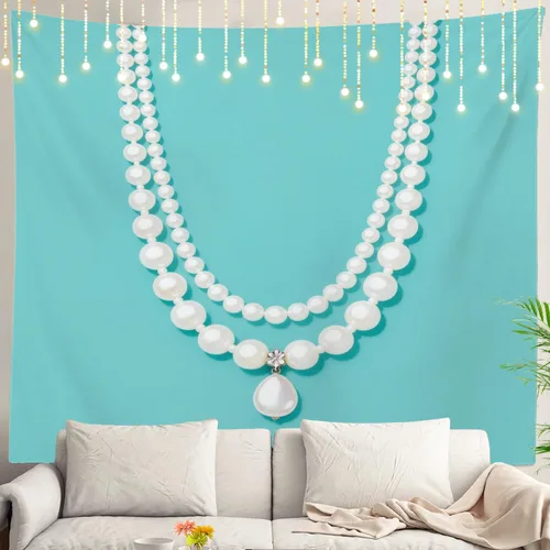 Miniatura 57 de Shrahala Tapiz de pared azul brillante, acuarela azul degradado para colgar en la pared, tapiz grande decorativo de fibra de poliéster, dobladillo