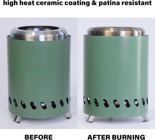 Miniatura 7 de HGD Fogata sin humo de 8.0 x 5.5 pulgadas, hoguera de acero inoxidable, hoguera sin humo para exteriores con bolsa de transporte para campamento