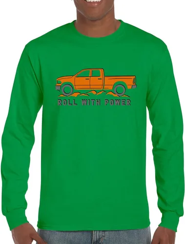 Miniatura 201 de Tee Hunt Camisetas gráficas y camisetas sin mangas para hombre Roll with Power Pickup Truck