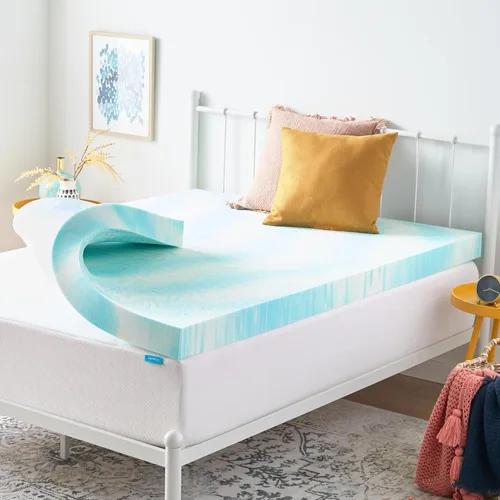 Miniatura 16 de Linenspa - Cubrecolchón de espuma viscoelástica - 2 pulgadas de espuma viscoelástica con infusión de gel - Sensación lujosa - Enfriamiento y alivio