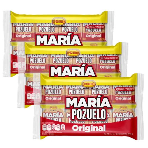 Maria Pozuelo, Galletas originales, 8.89 oz (paquete de 3)