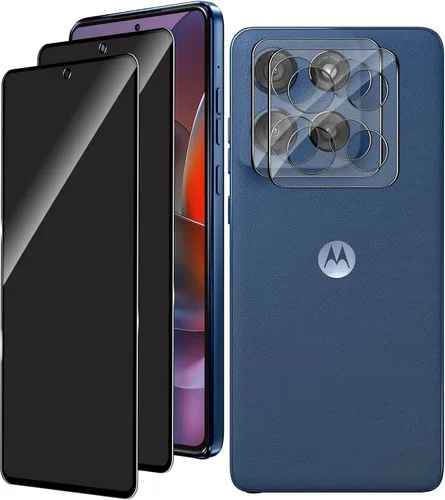 Miniatura 13 de Paquete de 2 protectores de pantalla de privacidad para Motorola Moto G 5G 2022 [dureza 9H] HD [negro] película de vidrio templado privado antiespía