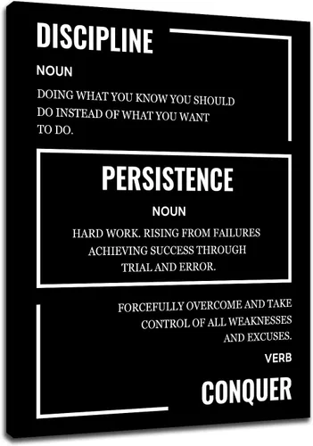Miniatura 7 de Motivational Wall Art 1% Better Every Day Quote Framed Canvas Poster Inspirational Wall Decor for Office Gym Study Room Small Size Growth Mindset