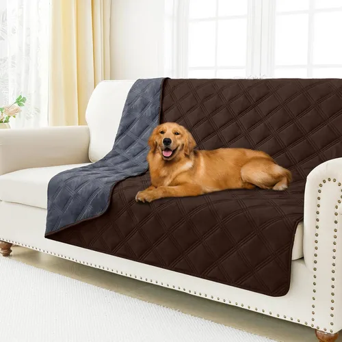Miniatura 25 de Smiry Funda Impermeable para Cama de Perro, Manta Suave Reversible para Mascotas, Lavable a Prueba de Fugas para Gatos y Perros, Funda para Sofá