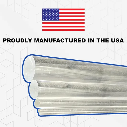 Miniatura 3 de Duco - Varillas acrílicas transparentes de 1/2 pulgada hechas en Estados Unidos, paquete de 12 varillas de plástico de 3 pulgadas para manualidades
