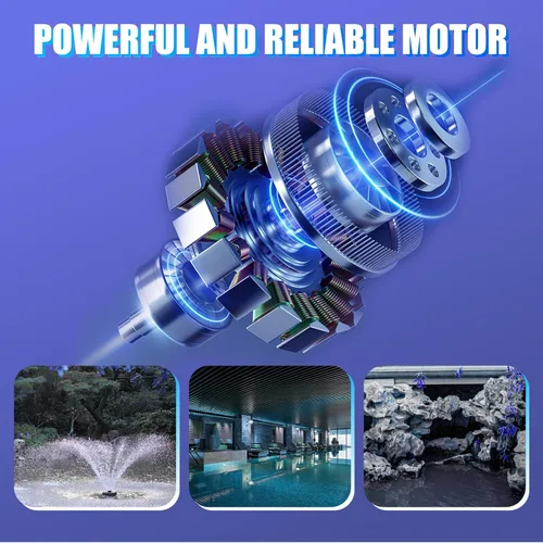 Miniatura 5 de AgiiMan Bombas de estanque, bomba de cubierta de piscina de 3500 GPH de 2 HP con bolsa de filtro y cable de 33 pies, bomba de agua sumergible, Azul