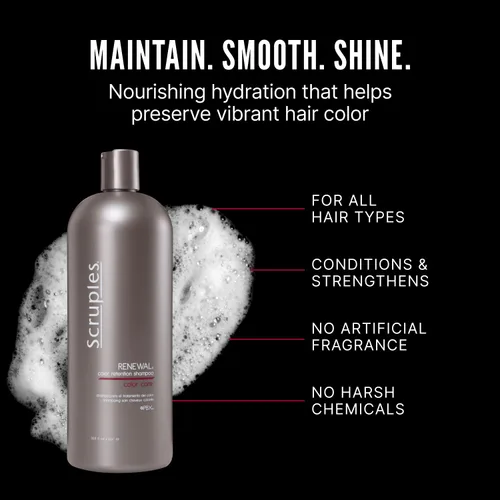 Miniatura 4 de Scruples Color Renewal - Champú suave – Mantiene la salud del cabello sin despojar el color – Fórmulas establecidas y confiables para el brillo