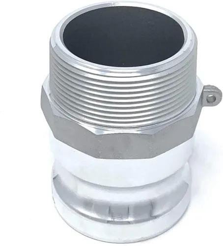 Miniatura 3 de Gloxco Tipo F de aluminio leva y ranura de montaje, adaptador Camlock macho de 2" x 2" NPT macho (CAM-20-F-AL)