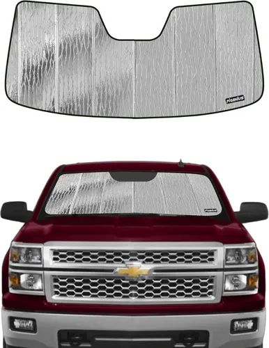 Miniatura 8 de Parasol para parabrisas compatible con Chevy Silverado GMC Sierra 1500 2014-2018, 2500HD/3500HD 2015-2019, Silverado LD Sierra Limited 2019, se