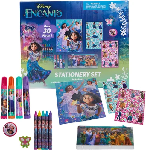 Innovative Designs Disney Encanto Kids - Juego de calcomanías y arte para colorear para niños, 30 piezas. Suministros escolares y de manualidades