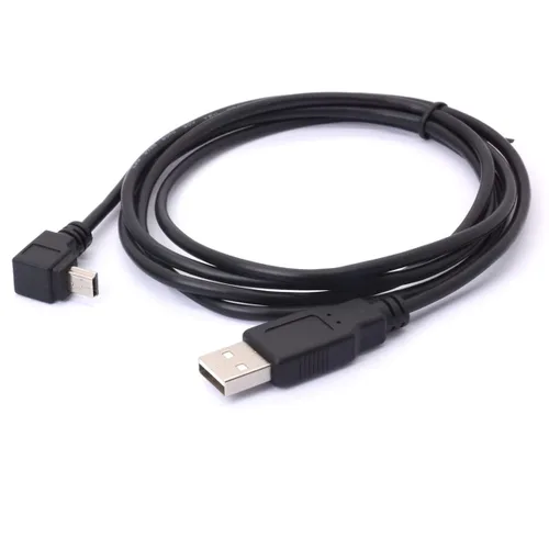Miniatura 6 de Cable USB 2.0 A macho a ángulo mini, 90 grados de ángulo descendente Mini 5P Cable de carga de sincronización de datos para Garmin Dash Cam Car