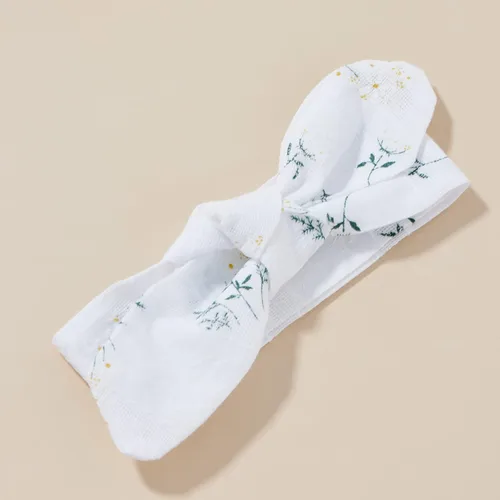 Miniatura 4 de Mameluco con volantes y diadema con estampado de margaritas para bebé, diseño floral, ropa de verano