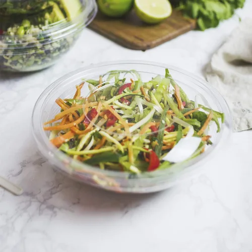 Miniatura 2 de Vegware Ensaladera de ácido poliláctico compostable a base de plantas de 24 onzas, serie 185 (caja de 300)