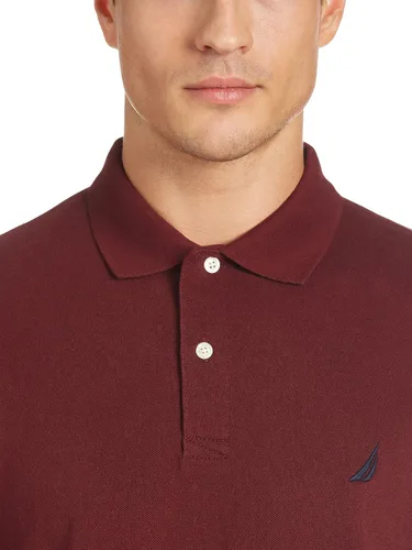 Miniatura 3 de Nautica - Camiseta de manga corta estilo polo para hombre, de algodón piqué liso