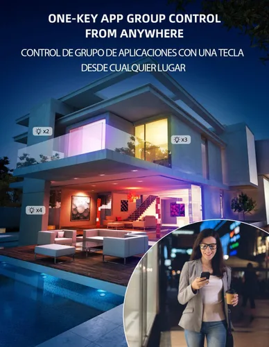 Miniatura 5 de Bombillas LED inteligentes WiFi, compatibles con Alexa y Google Home Assistant, sincronización de música, bombilla cambiante multicolor, A19 E26 10W