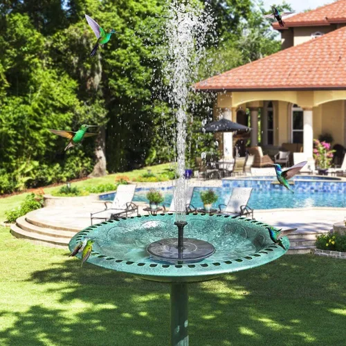 Miniatura 2 de Bomba de agua de fuente solar para baño de pájaros, nueva mini bomba de fuente solar mejorada de 1.5W con kit de panel solar independiente