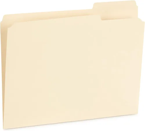 Miniatura 6 de 100 carpetas de archivos resistentes Blue Summit Supplies tamaño carta con pestañas reforzadas de corte 1/3, papel manila grueso de 14 puntos