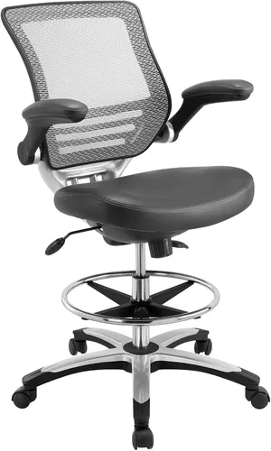 Miniatura 5 de Modway EEI-211-BRN Edge Drafting Chair - Silla de recepción - Silla de dibujo con brazo abatible en color marrón