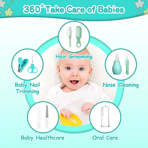 Miniatura 3 de Kit de aseo para bebés para niños y niñas, seguridad para recién nacidos, juego de aseo esencial para guardería, regalo para padres primerizos