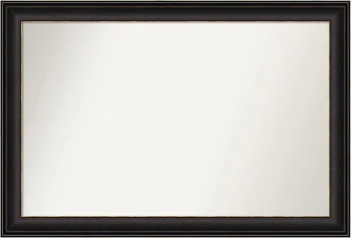 Miniatura 311 de Amanti Art Espejo de baño de bronce para sobre el fregadero, 24 x 24 pulgadas, espejo cuadrado de bronce Lara para tocador, marco de madera